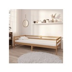 VIDAXL Pasja postelja medeno rjava trdna borovina 90x200 cm