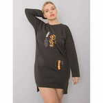 RELEVANCE Ženske Plus velikost potna obleka AKIRA dark khaki RV-SK-7178.44_378921 Univerzalni
