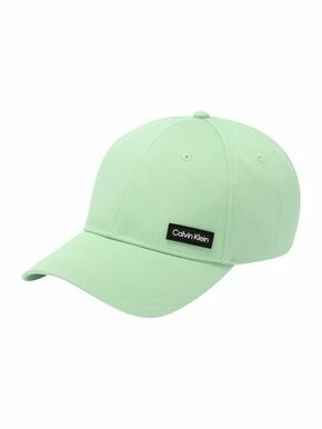 Bombažna bejzbolska kapa Calvin Klein zelena barva - zelena. Kapa s šiltom vrste baseball iz kolekcije Calvin Klein. Model izdelan iz materiala z nalepko.