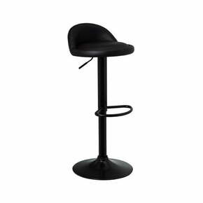 Črni barski stoli v kompletu z nastavljivo višino 2 ks iz umetnega usnja (višina sedeža 72 cm) – Casa Selección