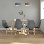 vidaXL Jedilni stoli 6 kosov sive barve PP