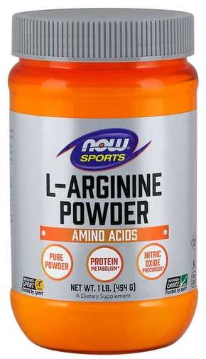 L-arginin v prahu NOW (454 g)