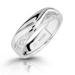 Modesi Modni srebrni prstan z cirkoni M16026 (Obseg 54 mm) srebro 925/1000
