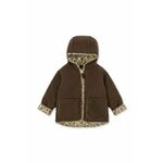 Otroška jakna Konges Sløjd rjava barva - rjava. Otroški jakna iz kolekcije Konges Sløjd. Prehoden model, izdelan iz kombinacije gladkega in vzorčastega blaga.