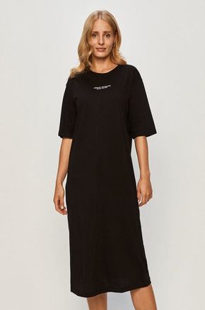 Armani Exchange Obleka - črna. Obleka iz zbirke Armani Exchange. preprost model iz rahlo elastična tkanina.