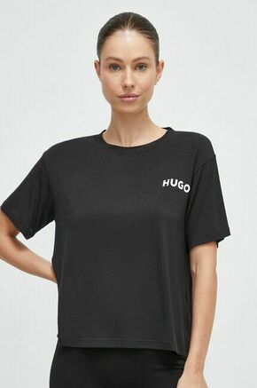 Majica lounge HUGO črna barva - črna. Majica s kratkimi rokavi iz kolekcije HUGO