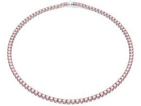 Swarovski Luksuzna ogrlica z roza kristali Matrix Tennis 5681800
