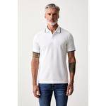 Karl Lagerfeld polo majica moška bombažna bela 563203.745007