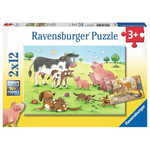 Ravensburger sestavljanka Živali, 2 x 12 delov (7590)