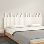 vidaXL Stensko posteljno vzglavje belo 204x3x80 cm trdna borovina