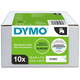 Dymo D1 Value Pack trak za tiskanje nalepk, 10 kosov, 12 mm x 7 m, bel