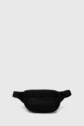 Torbica za okoli pasu Blauer črna barva - črna. Majhna pasna torbica iz kolekcije Blauer. Model na zapenjanje