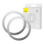 BASEUS Halo magnetni obroček za telefon, MagSafe, srebrn (2 kosa)