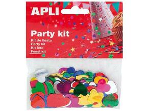 Apli Kids konfeti različne barve srca 15mm API13820