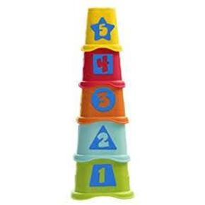 Konstrukcijska igra Chicco stekleni stolp 2v1 s 5 skodelicami in 5 oblikami
