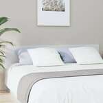 shumee Vzglavje postelje, belo, 200x1,5x80 cm, material na osnovi lesa