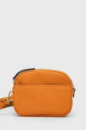 Usnjena torbica Gianni Chiarini oranžna barva - oranžna. Majhna torbica iz kolekcije Gianni Chiarini. Model na zapenjanje