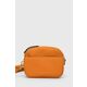 Usnjena torbica Gianni Chiarini oranžna barva - oranžna. Majhna torbica iz kolekcije Gianni Chiarini. Model na zapenjanje, izdelan iz naravnega usnja.