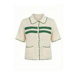 Imily Bela Pletena jopa ecru / zelena 31411466