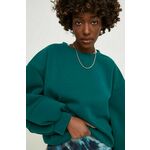 Bombažen pulover Answear Lab ženska, zelena barva - zelena. Pulover iz kolekcije Answear Lab, izdelan iz enobarvne pletenine. Model z mehko oblazinjeno sredino zagotavlja mehkobo in dodatno toploto.
