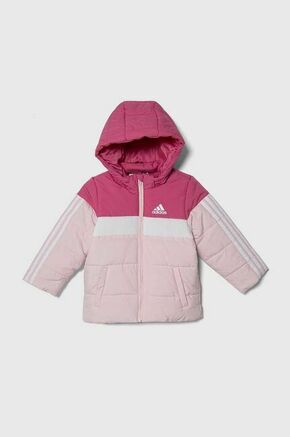 Otroška jakna adidas roza barva - roza. Otroški jakna iz kolekcije adidas. Podložen model