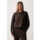 Twinset pulover ženski bombažen rjava 262TP272A