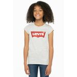 Otroški t-shirt Levi's siva barva - siva. Otroški T-shirt iz kolekcije Levi's. Model izdelan iz tanke, elastične pletenine.