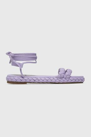 Answear Lab sandali - vijolična. Sandali iz kolekcije Answear Lab. Model narejen iz ekološkega usnja.
