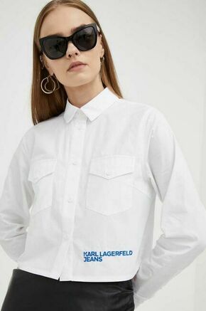 Bombažna srajca Karl Lagerfeld Jeans ženska