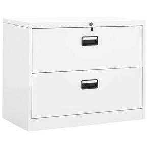 VidaXL Arhivska omarica bela 90x46x72