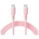 shumee Kabel USB tipa C / USB tipa C 1m AK-USB-66 60W silikonski roza