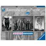 Ravensburger Puzzle - Panter, slon in lev 1000 kosov Panorama