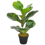 vidaXL Umetna rastlina figovec z loncem zelena 45 cm
