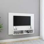 Greatstore Stenska TV omarica bela 120x23,5x90 cm iverna plošča