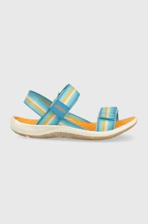 Otroški sandali Keen Elle Backstrap - modra. Otroški sandali iz kolekcije Keen. Model je izdelan iz tekstilnega materiala. Model z mehkim