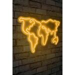 WORLD MAP - YELLOW WALLXPERT