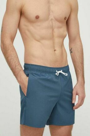 Kopalne kratke hlače Hollister Co. mornarsko modra barva - mornarsko modra. Kopalne kratke hlače iz kolekcije Hollister Co. Model izdelan iz gladke tkanine.
