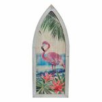 NEW Dekoracija za steno DKD Home Decor Les Roza flamingo Tropical