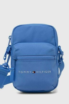 Otroška torbica za pas Tommy Hilfiger - modra. Otroški Majhna torbica za okoli pasu iz kolekcije Tommy Hilfiger. Model na zapenjanje