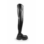 Elegantni škornji Altercore Calla ženski, črna barva - črna. Elegantni škornji iz kolekcije Altercore. Model izdelan iz ekološkega usnja.