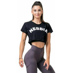 Nebbia Loose Fit Sporty Crop Top Black L Fitnes majica