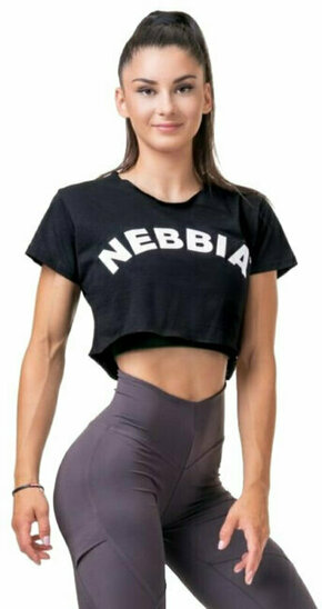 Nebbia Loose Fit Sporty Crop Top Black L Fitnes majica