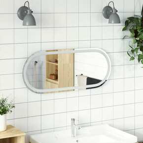 VidaXL LED kopalniško ogledalo 80x35 cm ovalno