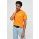 Bombažna kratka majica HUF oranžna barva - oranžna. Lahkotna kratka majica iz kolekcije HUF. Model izdelan iz tanke, elastične pletenine.