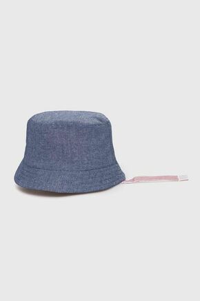 Obojestranska bombažna otroška kapa zippy roza barva - modra. Otroške klobuk iz kolekcije zippy. Model z ozkim robom