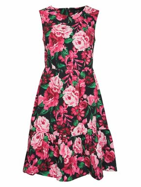 Orsay Črno-rožnata ženska cvetlična obleka ORSAY_471672-660000 40