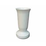 WEBHIDDENBRAND Vaza za pokopališča KALICH težka plastika bela d12x24cm