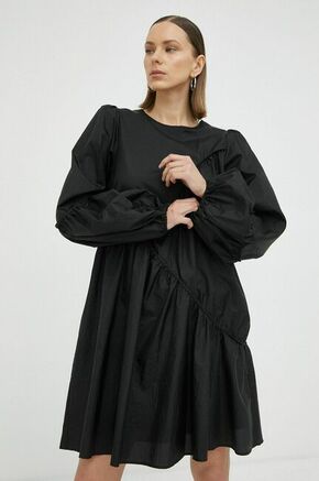 Obleka Gestuz HeslaGZ črna barva - črna. Obleka iz kolekcije Gestuz. Ohlapen model