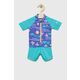 Otroške kopalke Columbia Sandy Shores Sunguard Suit vijolična barva - vijolična. Kopalke za dojenčka iz kolekcije Columbia. Model izdelan iz vzorčaste pletenine.
