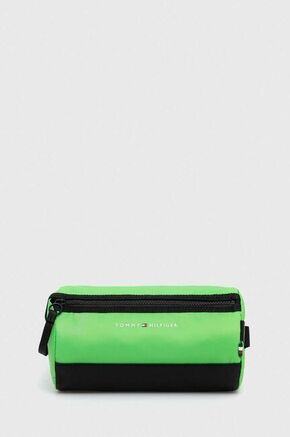 Kozmetična torbica Tommy Hilfiger zelena barva - zelena. Srednje velika kozmetična torbica iz kolekcije Tommy Hilfiger. Model izdelan iz tekstilnega materiala.